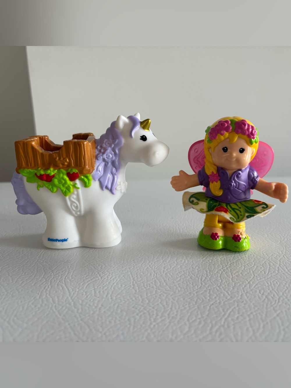Fisher Price Little People White & Purple Unicorn & Fairy 🧚 From Treehouse